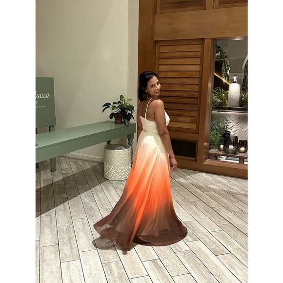 RACHEL RACHEL ROY Lively Earth-Toned Midcutout Adjustable Straps Maxi Dress 8 - Picture 5 of 16